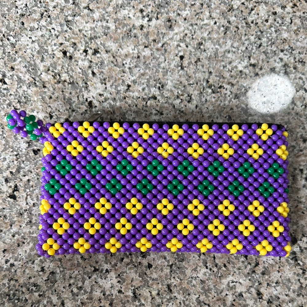 Colorful African Beaded Pouch